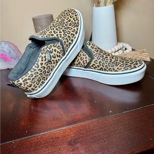 Vans Slip On Leopard Print Kids Shoes